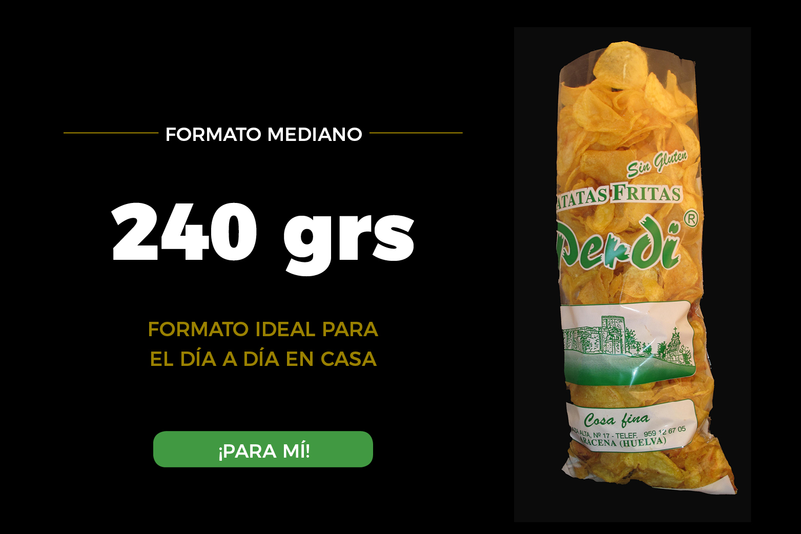 Bolsa de patatas fritas Gourmet - 240 gramos